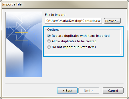 import کردن فایل CSV در Outlook . آموزشگاه رایگان خوش آموز