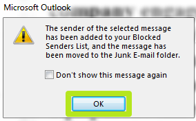 مسدود یا Block کردن ایمیل های دریافتی در Outlook . آموزشگاه رایگان خوش آموز