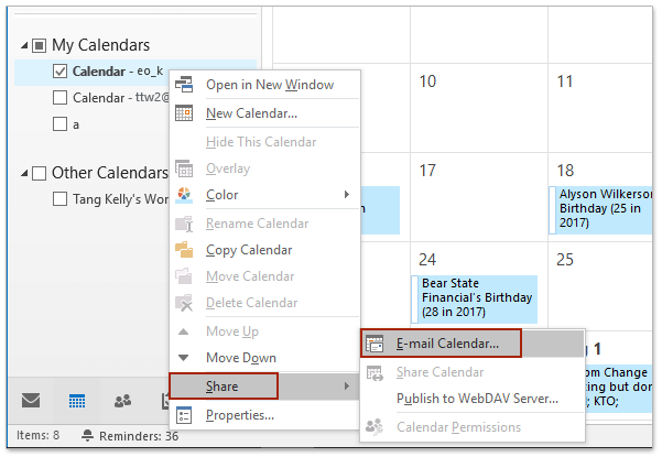 webdav server windows outlook calendar
