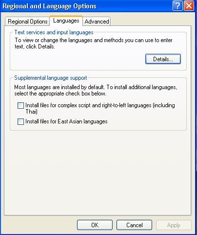 افزودن زبان فارسی در ویندوز XP  . آموزشگاه رایگان خوش آموز