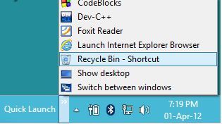 Pin کردن Recycle bin به taskbar . آموزشگاه رایگان خوش آموز