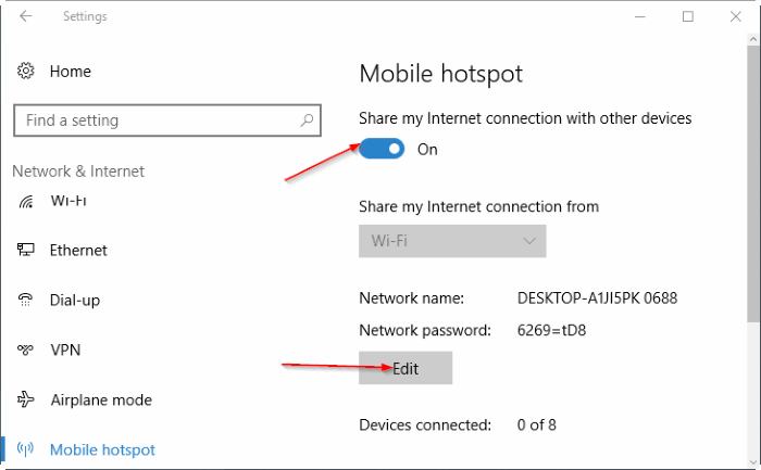 نحوه ایجاد Mobile Hotspot در ویندوز 10 . آموزشگاه رایگان خوش آموز