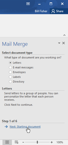 30. ادغام نامه (Mail Merge) در ورد 2016