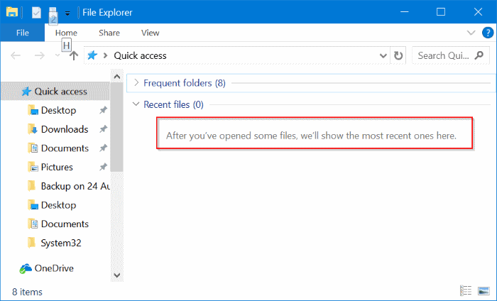 پاک کردن فایل های Quick access در ویندوز 10 . آموزشگاه رایگان خوش آموز
