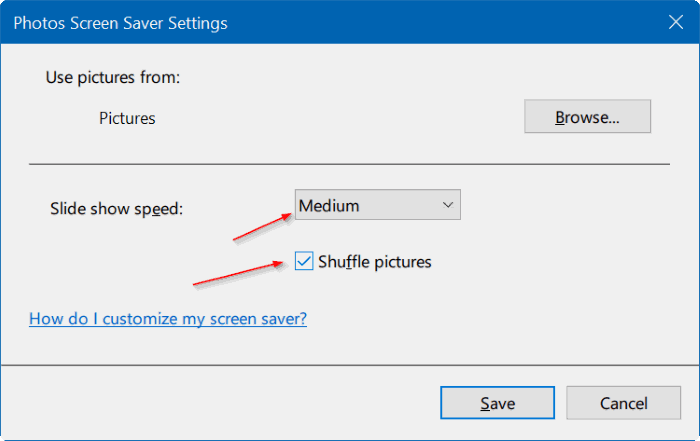 نحوه تنظیم عکس به عنوان screen saver در ویندوز 10 . آموزشگاه رایگان خوش آموز