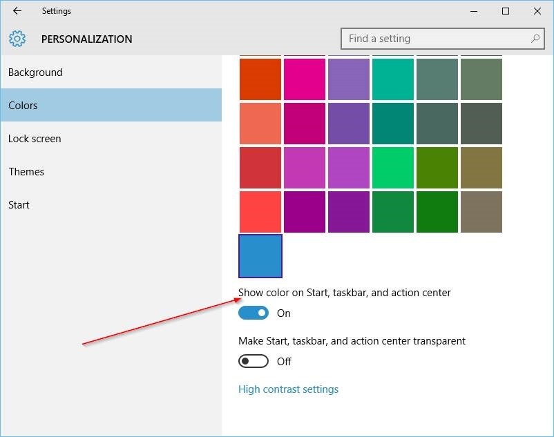 تغییر رنگ Taskbar در ویندوز 10 . آموزشگاه رایگان خوش آموز