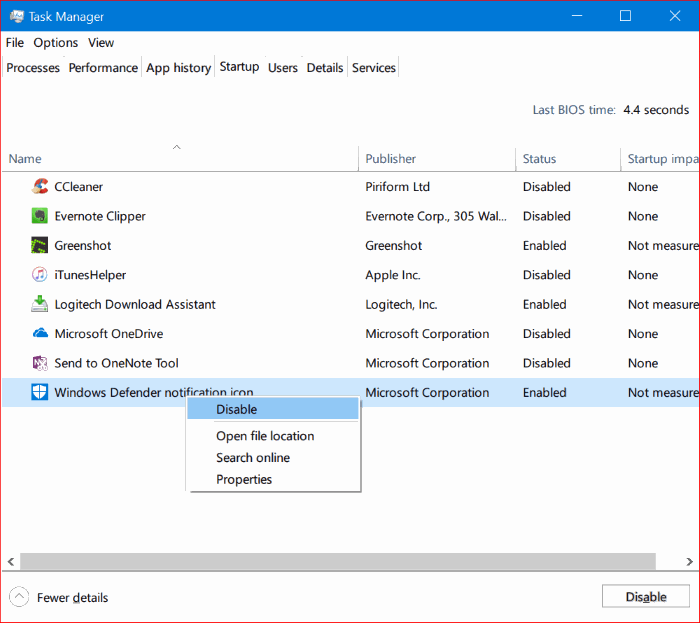 حذف آیکون Windows Defender Security Center از System Tray ویندوز . آموزشگاه رایگان خوش آموز