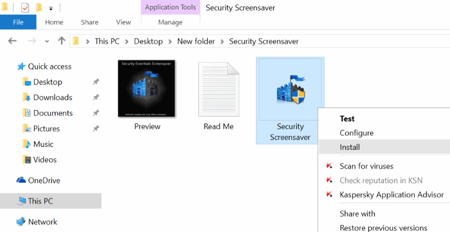 فعال کردن Screen Saver در ویندوز 10 . آموزشگاه رایگان خوش آموز