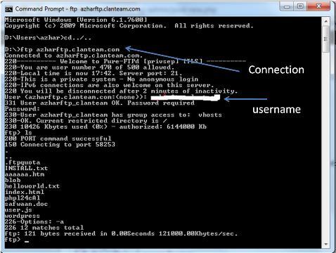 دسترسی به FTP سرور با استفاده از Command Prompt ویندوز . آموزشگاه رایگان خوش آموز