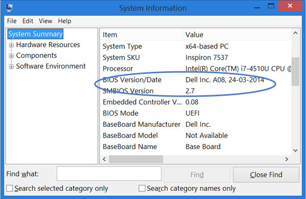 مشاهده نسخه BIOS در ویندوز . آموزشگاه رایگان خوش آموز