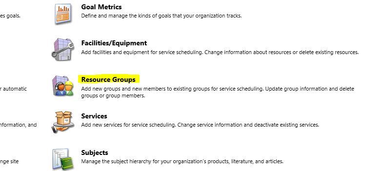 آموزش مایکروسافت CRM 2016 - تنظیمات Resource Group ها . آموزشگاه رایگان خوش آموز