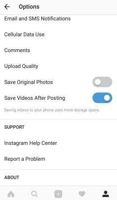 جلوگیری از ذخیره ویدئوی آپلود شده به اینستاگرام در گوشی . آموزشگاه رایگان خوش آموز