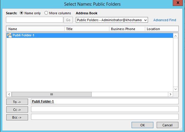 آموزش مایکروسافت exchange server 2016 - بخش Public folder - ارسال ایمیل برای Public Folder . آموزشگاه رایگان خوش آموز