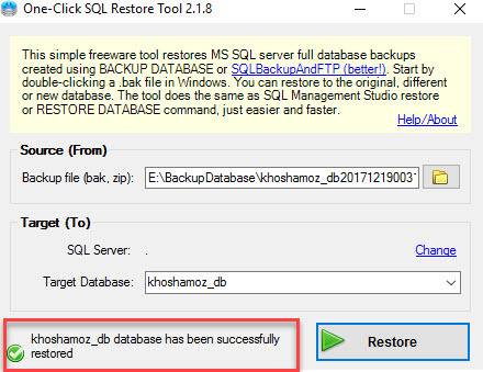 Backup گیری از SQL Server - پارت دوم . آموزشگاه رایگان خوش آموز