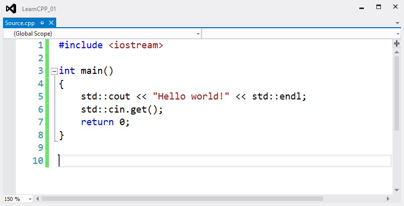 آموزش زبان ++C : سلام دنیا!