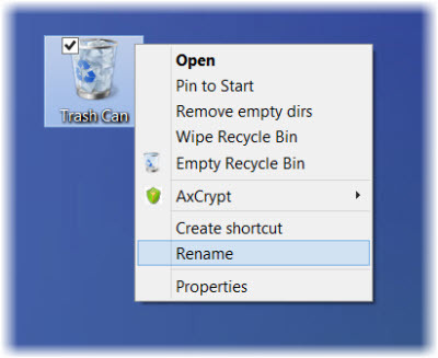 Rename کردن Recycle bin در رجیستری . آموزشگاه رایگان خوش آموز