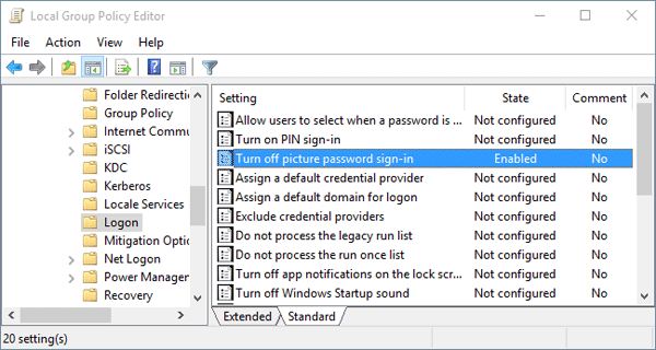 غیرفعال کردن Picture password در ویندوز 8 و 10 . آموزشگاه رایگان خوش آموز