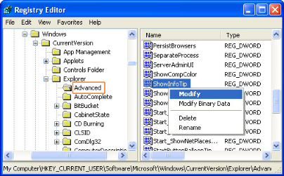 حذف Tool tip در file explorer ویندوز . آموزشگاه رایگان خوش آموز