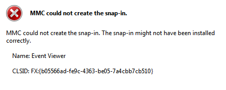 پیغام خطا در زمان ایجاد snap-ins در mmc . آموزشگاه رایگان خوش آموز