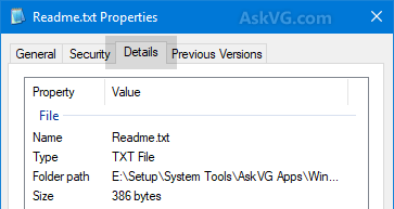 حذف تب Details از پنجره properties فایل ها . آموزشگاه رایگان خوش آموز