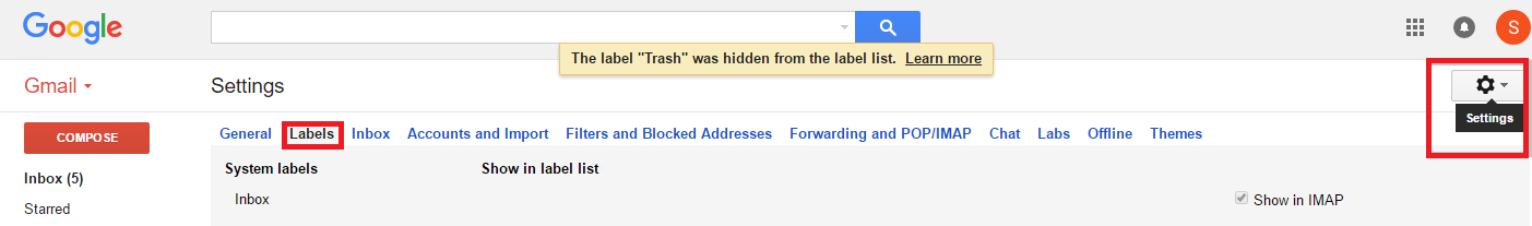 عدم وجود فولدر Trash در Gmail . آموزشگاه رایگان خوش آموز