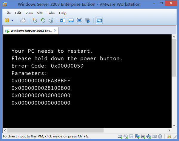 حل ارور 0x0000005D در VMware . آموزشگاه رایگان خوش آموز