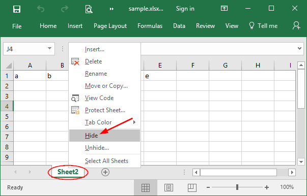 نمایش یا مخفی کردن Worksheet در Excel . آموزشگاه رایگان خوش آموز