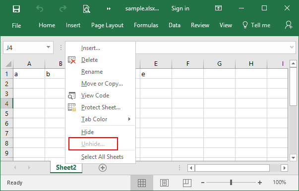 نمایش یا مخفی کردن Worksheet در Excel . آموزشگاه رایگان خوش آموز