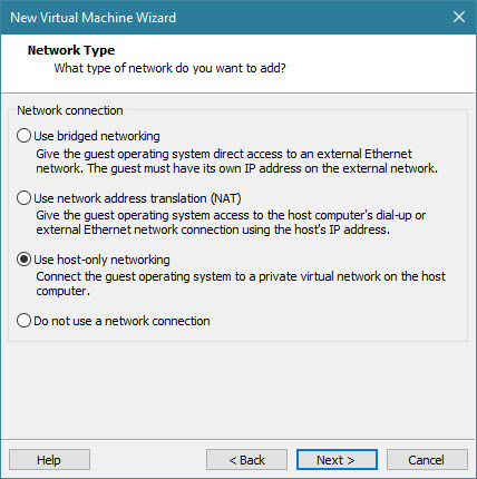 تنظمیات Network connection در vmware workstation - حالت host-only . آموزشگاه رایگان خوش آموز