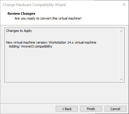 آپگرید فایل VMX در VMWare workstation . آموزشگاه رایگان خوش آموز