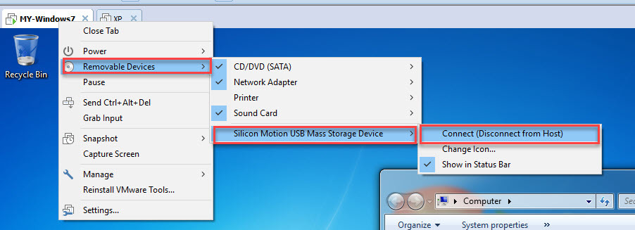 متصل کردن دستگاه USB به VM در VMWare Workstation . آموزشگاه رایگان خوش آموز