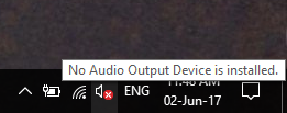 برطرف کردن ارور No Audio Output Device is Installed . آموزشگاه رایگان خوش آموز