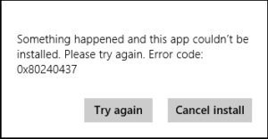برطرف کردن ارور Windows Store Error Code 0x80240437 . آموزشگاه رایگان خوش آموز