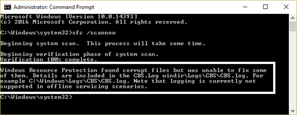 برطرف کردن ارور Windows Resource Protection found corrupt files but was unable to fix some of them . آموزشگاه رایگان خوش آموز