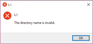 برطرف کردن ارور The directory name is invalid error . آموزشگاه رایگان خوش آموز