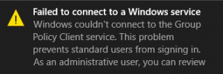 برطرف کردن ارور Windows couldn’t connect to the Group Policy Client servic . آموزشگاه رایگان خوش آموز