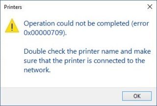 برطرف کردن ارور Unable to Set Default Printer Error 0x00000709 . آموزشگاه رایگان خوش آموز