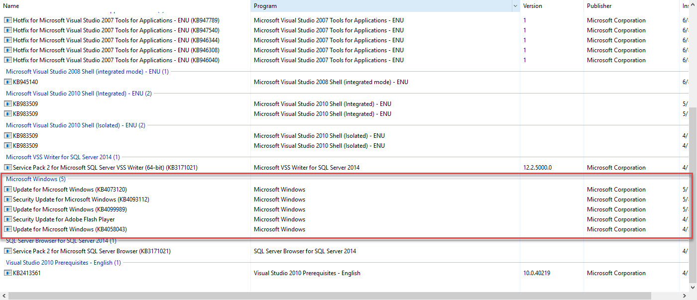 لیست windows Update های نصب شده در PowerShell . آموزشگاه رایگان خوش آموز