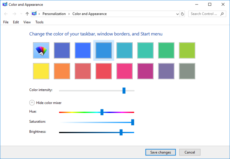 دسترسی ساده تر به پنجره رنگ ها در ویندوز 10 . آموزشگاه رایگان خوش آموز