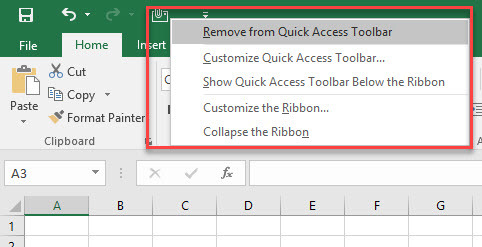 اضافه کردن Shortcut به Quick access در اکسل . آموزشگاه رایگان خوش آموز