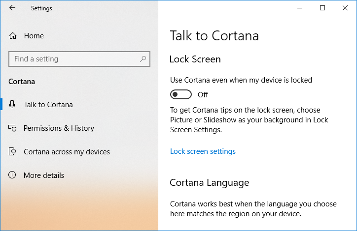 فعال کردن کورتانا در پنجره Lock Screen ویندوز  . آموزشگاه رایگان خوش آموز