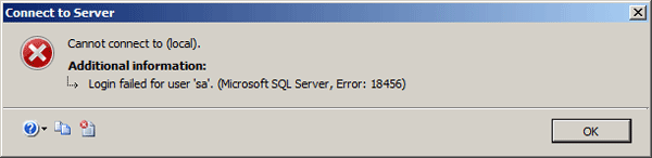 خطا در لاگین به SQL به علت خطای error: 18456 . آموزشگاه رایگان خوش آموز