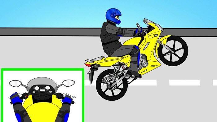 آموزش تکچرخ با موتور سیکلت