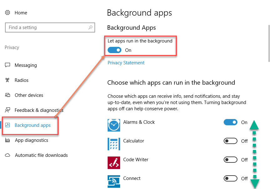 غیرفعال کردن Background Apps در ویندوز 10 . آموزشگاه رایگان خوش آموز