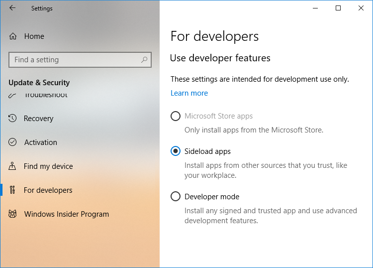 فعال یا غیرفعال کردن حالت Developer Mode در ویندوز  . آموزشگاه رایگان خوش آموز