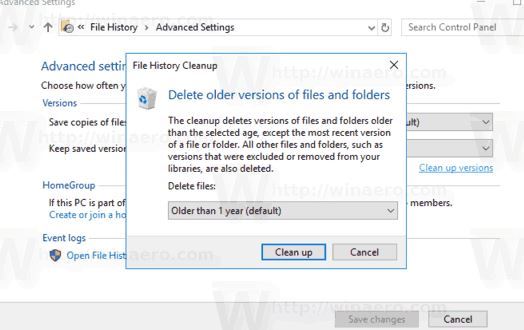 حذف ورژن های قدیمی فایل از File history ویندوز . آموزشگاه رایگان خوش آموز