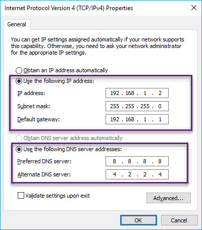 تنظیم IP Address برای کارت شبکه ها در ویندوز . آموزشگاه رایگان خوش آموز
