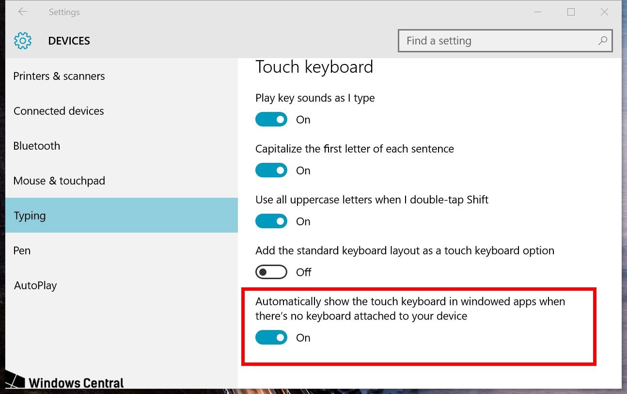 نمایش کیبورد Touch در دستگاه های لمسی ویندوز 10 . آموزشگاه رایگان خوش آموز