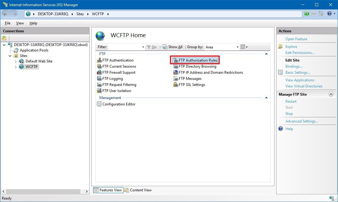 آموزش راه اندازی FTP Server در ویندوز 10 - بخش چهارم . آموزشگاه رایگان خوش آموز