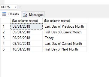 نمایش تاریخ امروز، اولیو آخرین تاریخ ماه جاری در SQL . آموزشگاه رایگان خوش آموز